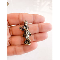 Pure Brass Miniature Krishna Ji Murti - 3.56 cm