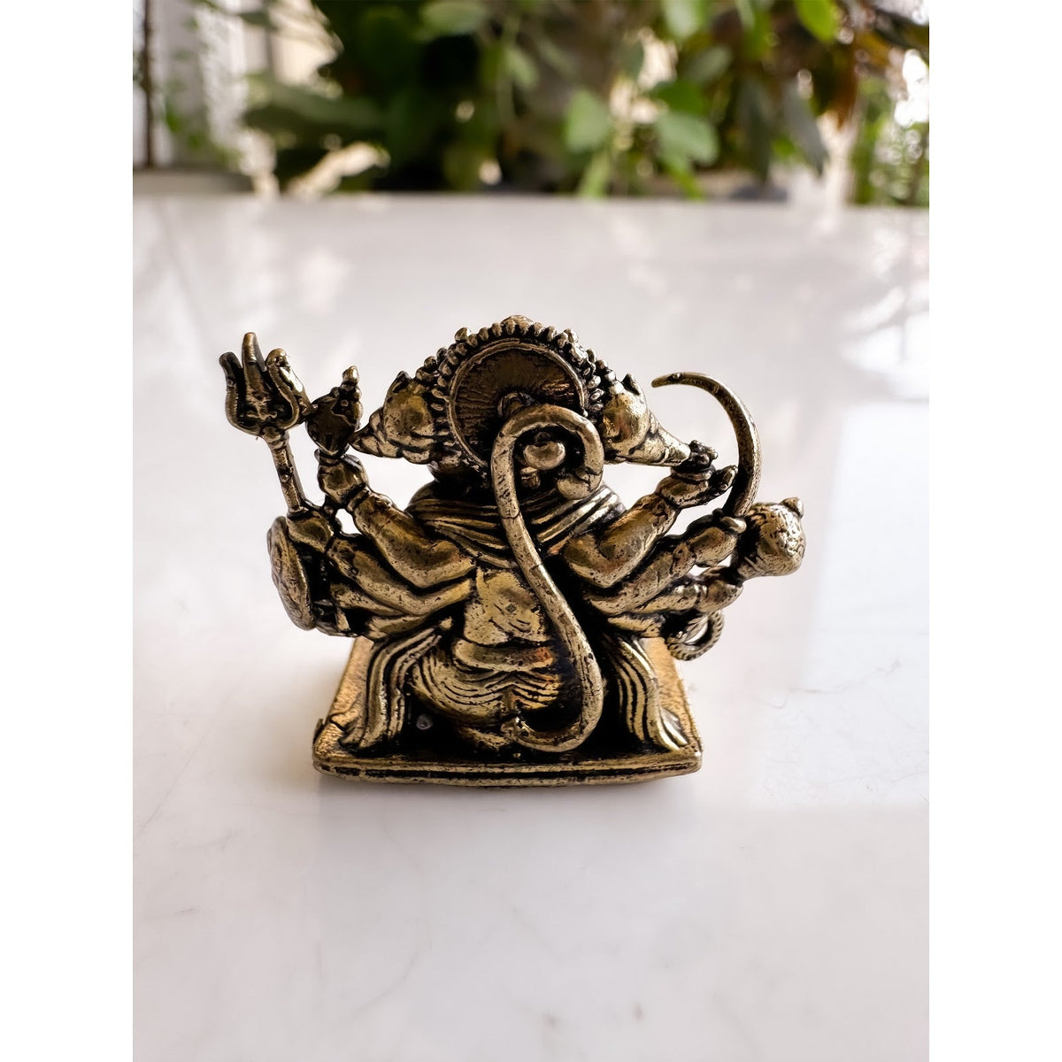 Pure Brass Miniature Panch Mukhi Hanuman Ji