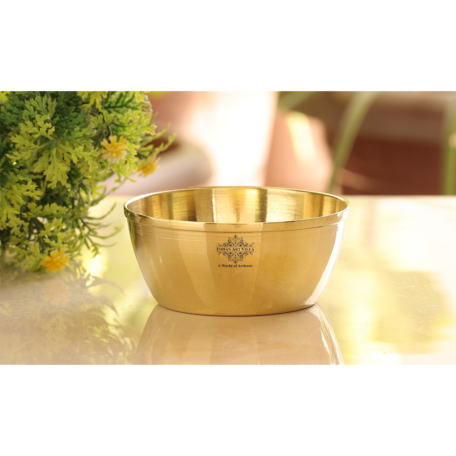 Brass Bowl With Shine Finshed, Diameter-8.89 cm