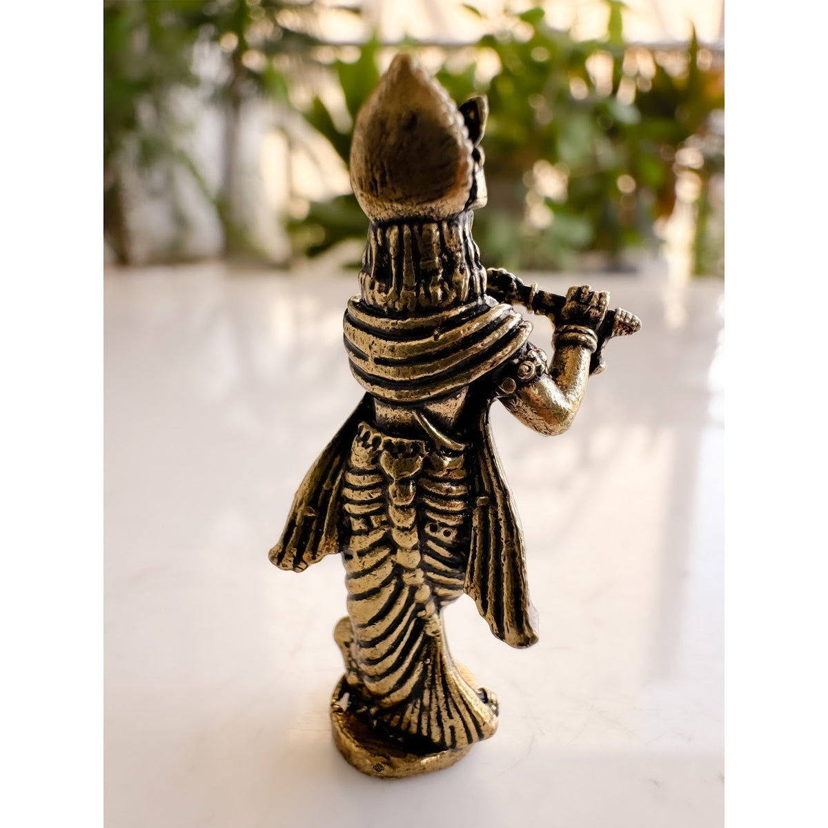 Pure Brass Miniature Krishna Ji Murti - 3.56 cm