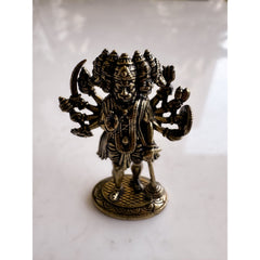 Pure Brass Miniature Panch Mukhi Hanuman Ji Murti - 4 cm