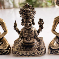 Pure Brass Miniature Jain Tirthankar Combo Murti Set
