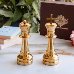 Aluminium Chess King & Queen Set with Gift Box