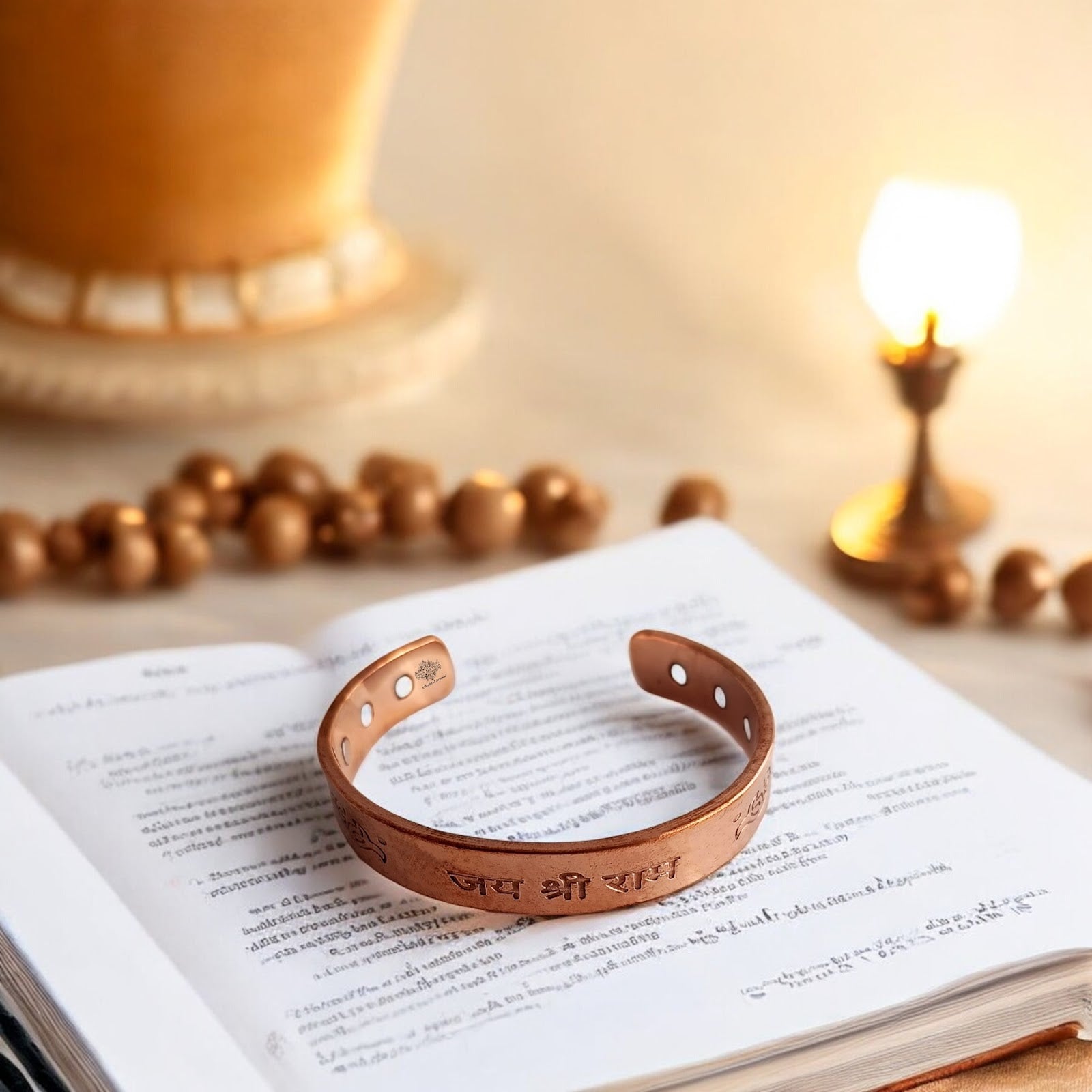 Pure Copper Heavy Jai Shree Ram Bangle with Inbuilt Magnet