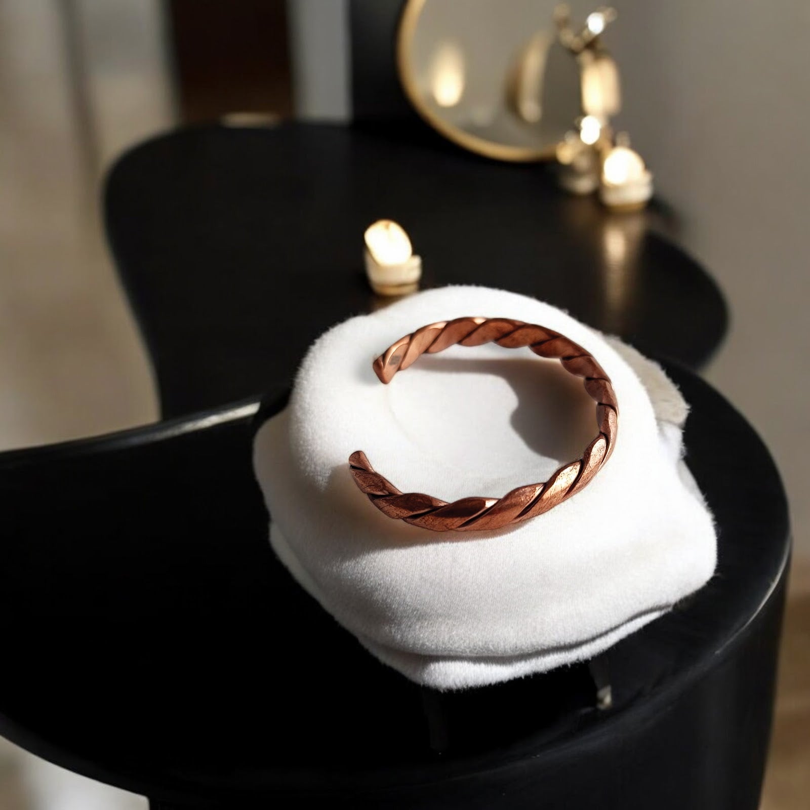 Pure Copper Bangle with Magnet Handcrafted Bangle