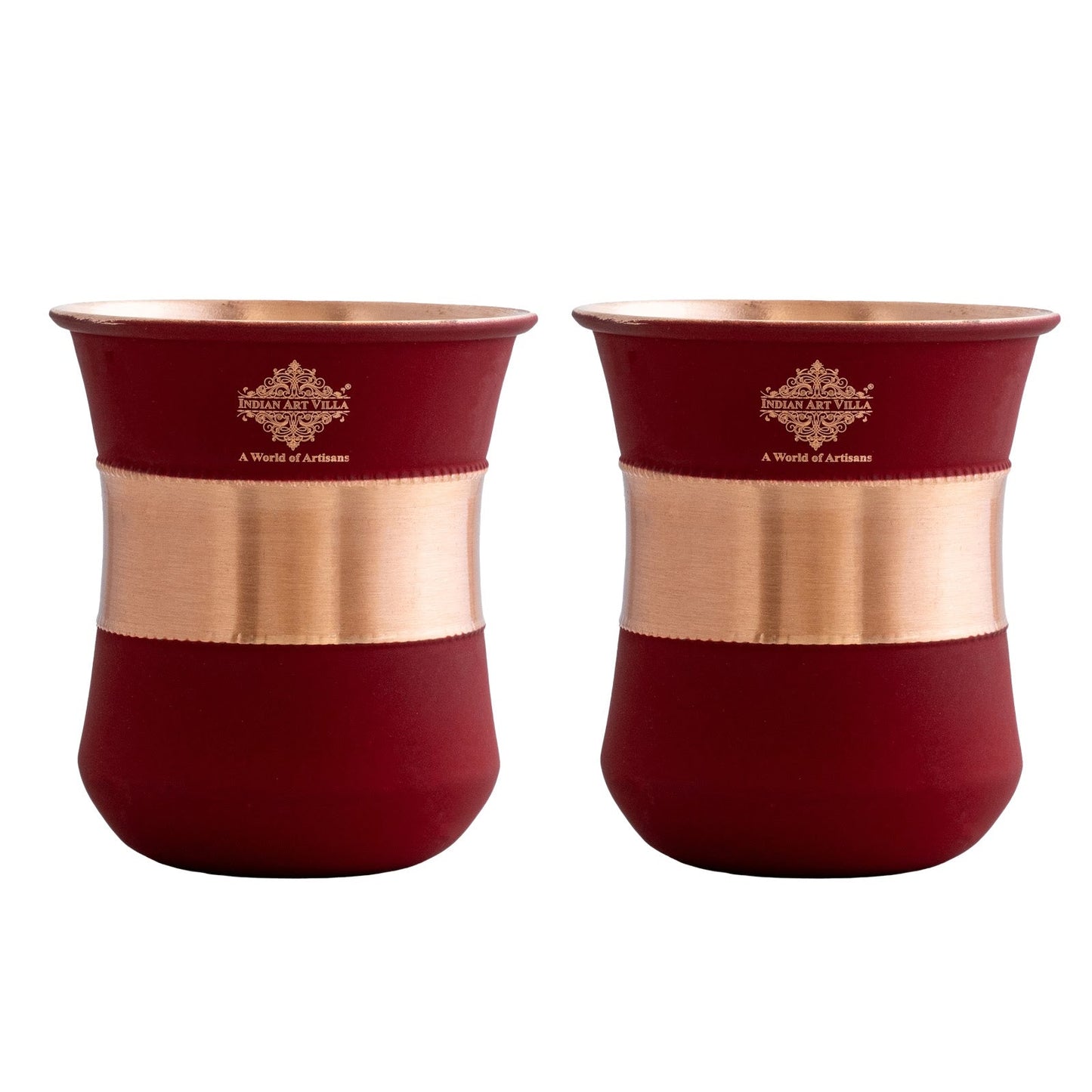 Pure Copper Half Silk Finish Glass – 300 ML