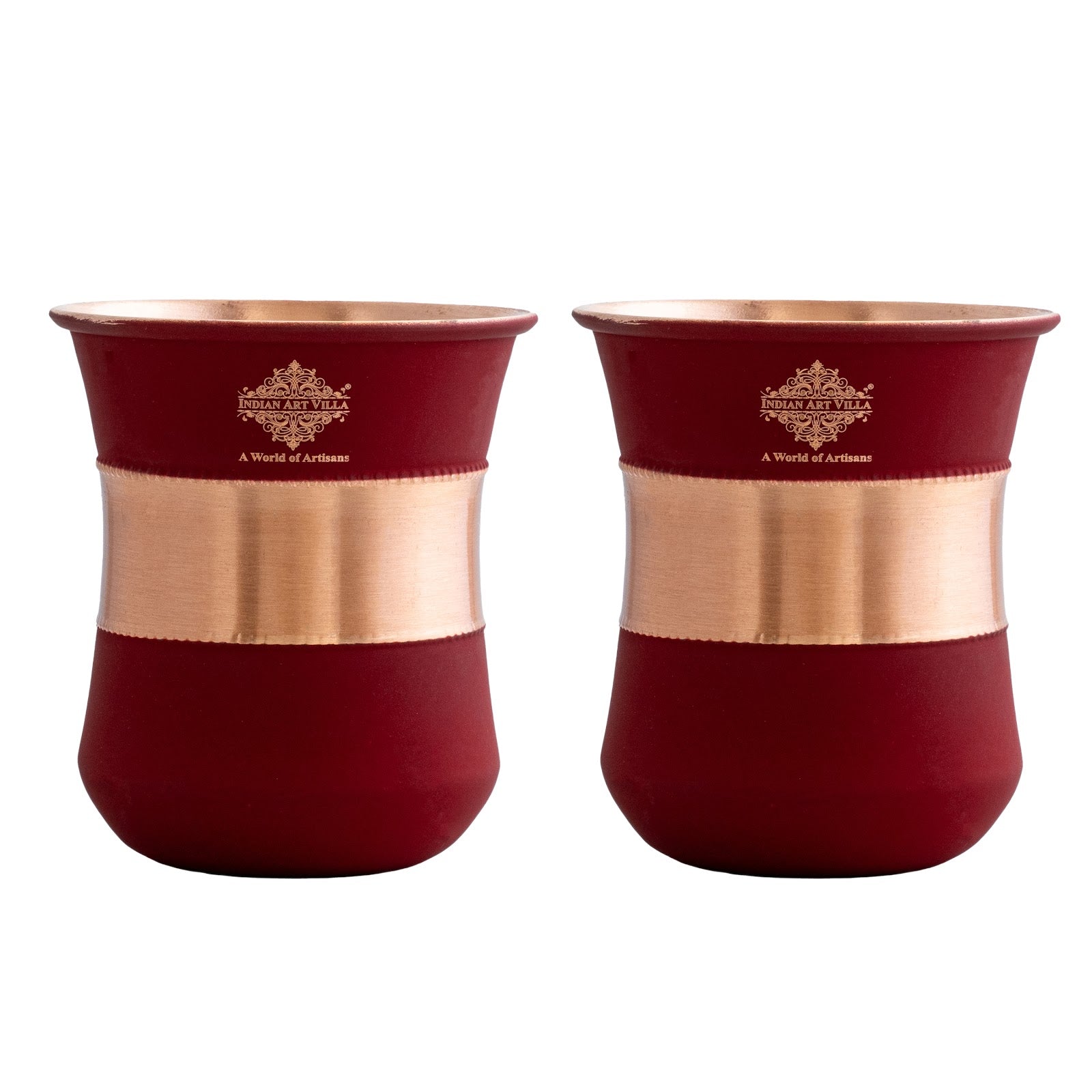 Pure Copper Half Silk Finish Glass – 300 ML