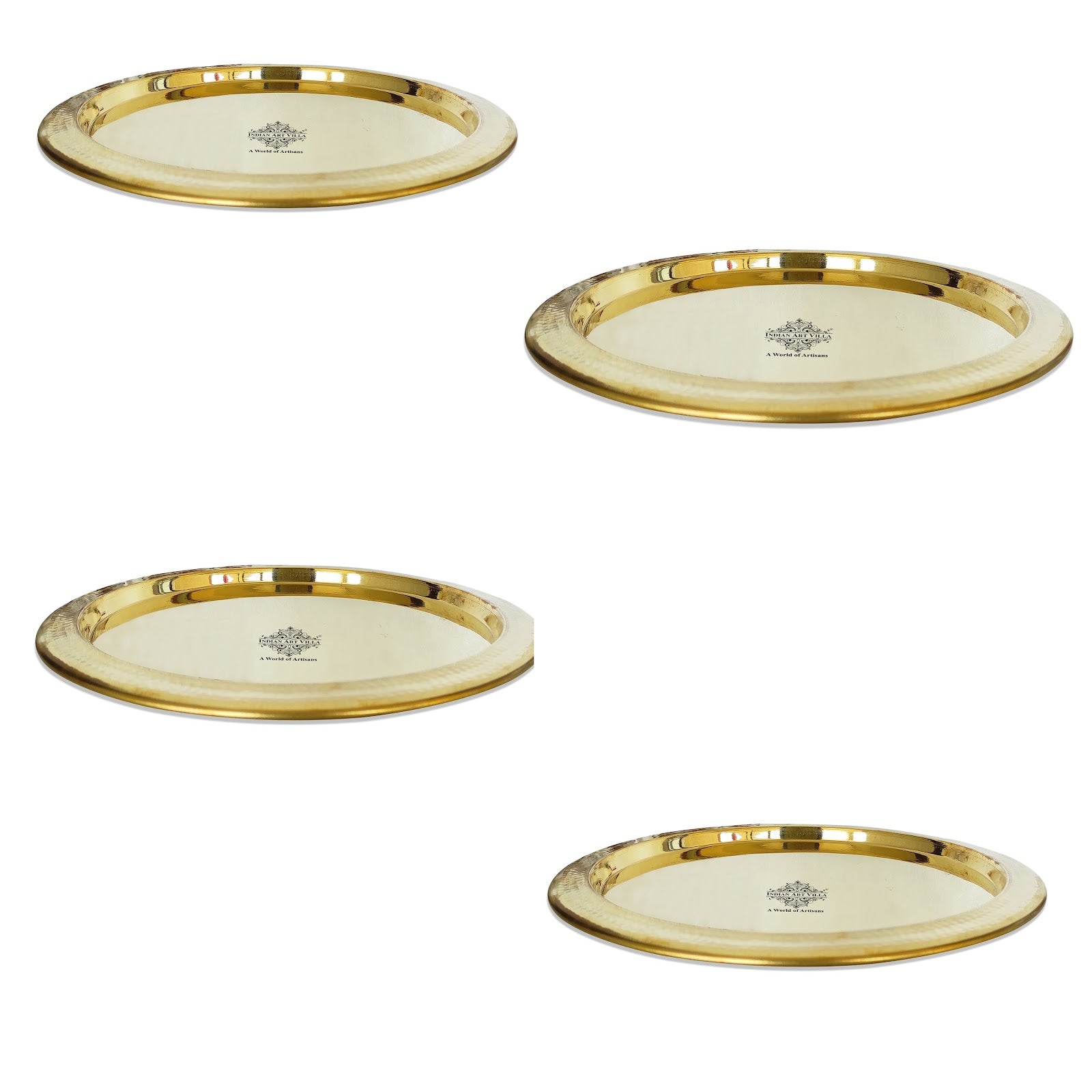 Handcrafted Pure Brass Serving Plate | Thali, Tableware, Serveware for Home, Hotel, Restaurant