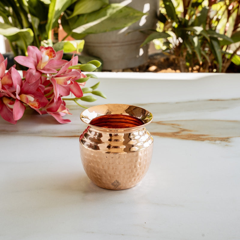Pure Copper Hammered Lota/Kalash