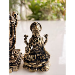 Pure Brass Miniature Tirupati Balaji-Lakshmi (Venkateswara-Padmavathi) Pair Murti