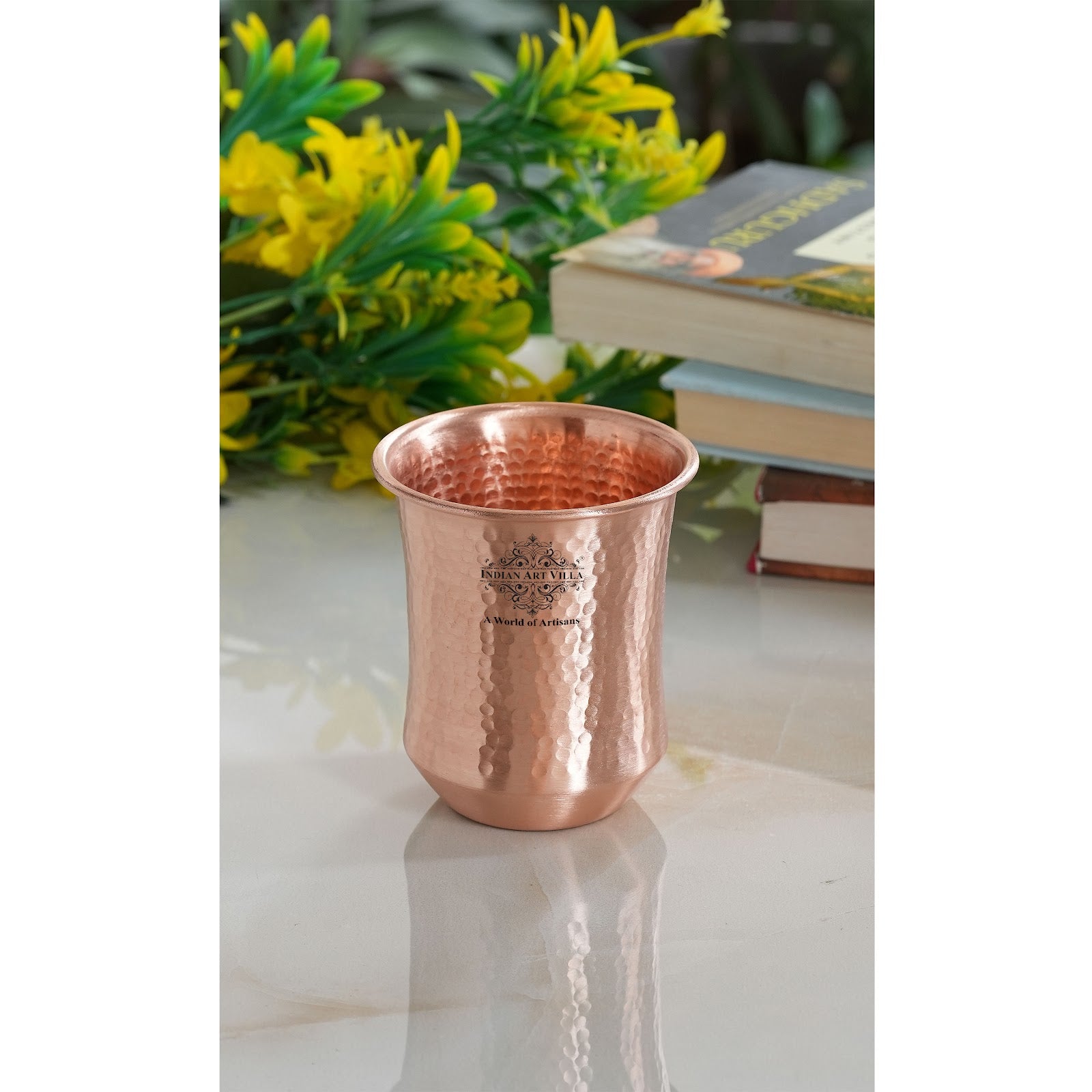Pure Copper Hammered & Smooth Design Glass