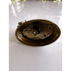 Pure Brass Miniature Kamdhenu Cow with Calf - 2.79 cm