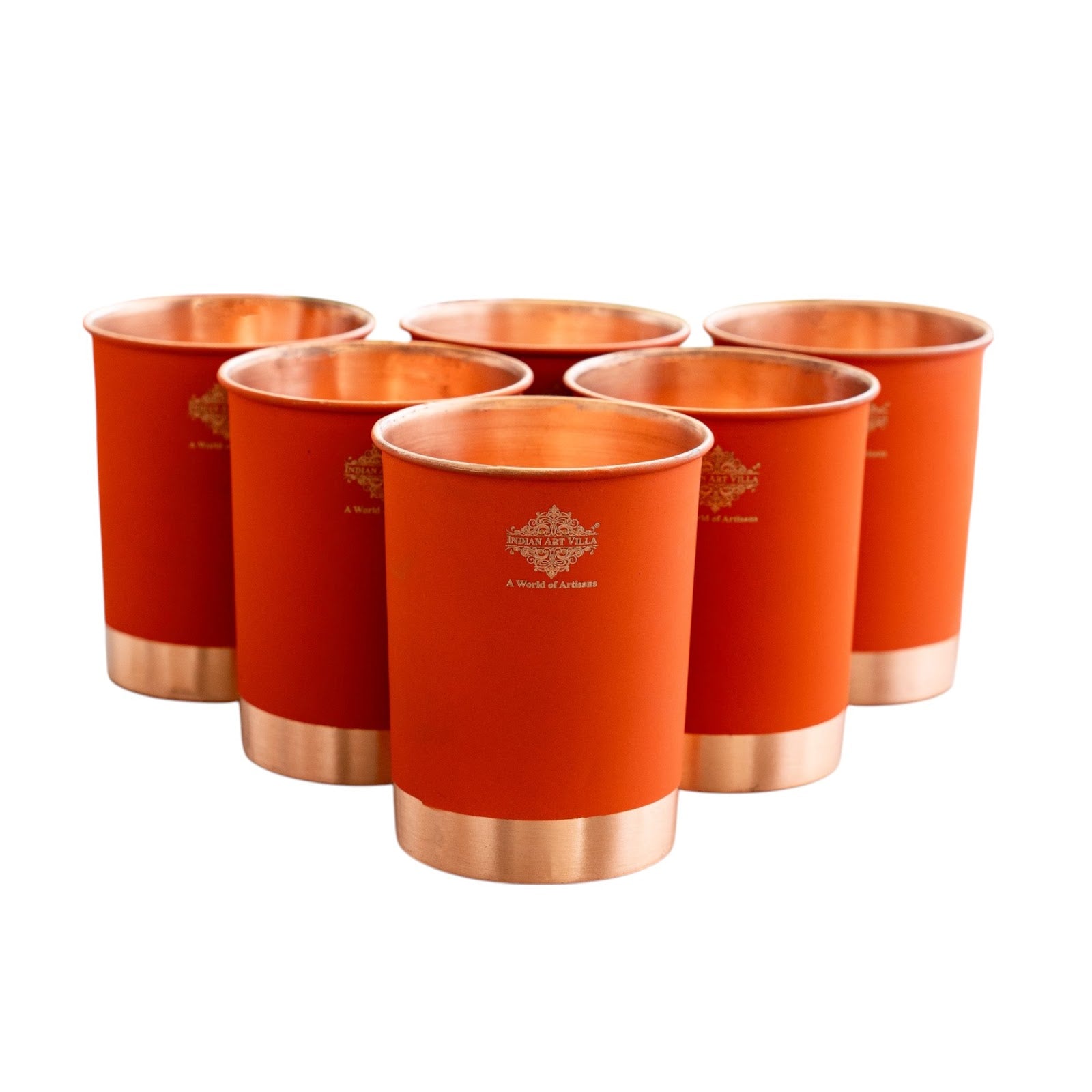 Premium Copper Glass in Ombre Silk Finish  - 275 ML