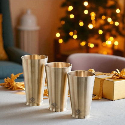 Pure Brass Matt Finish Lassi Glass