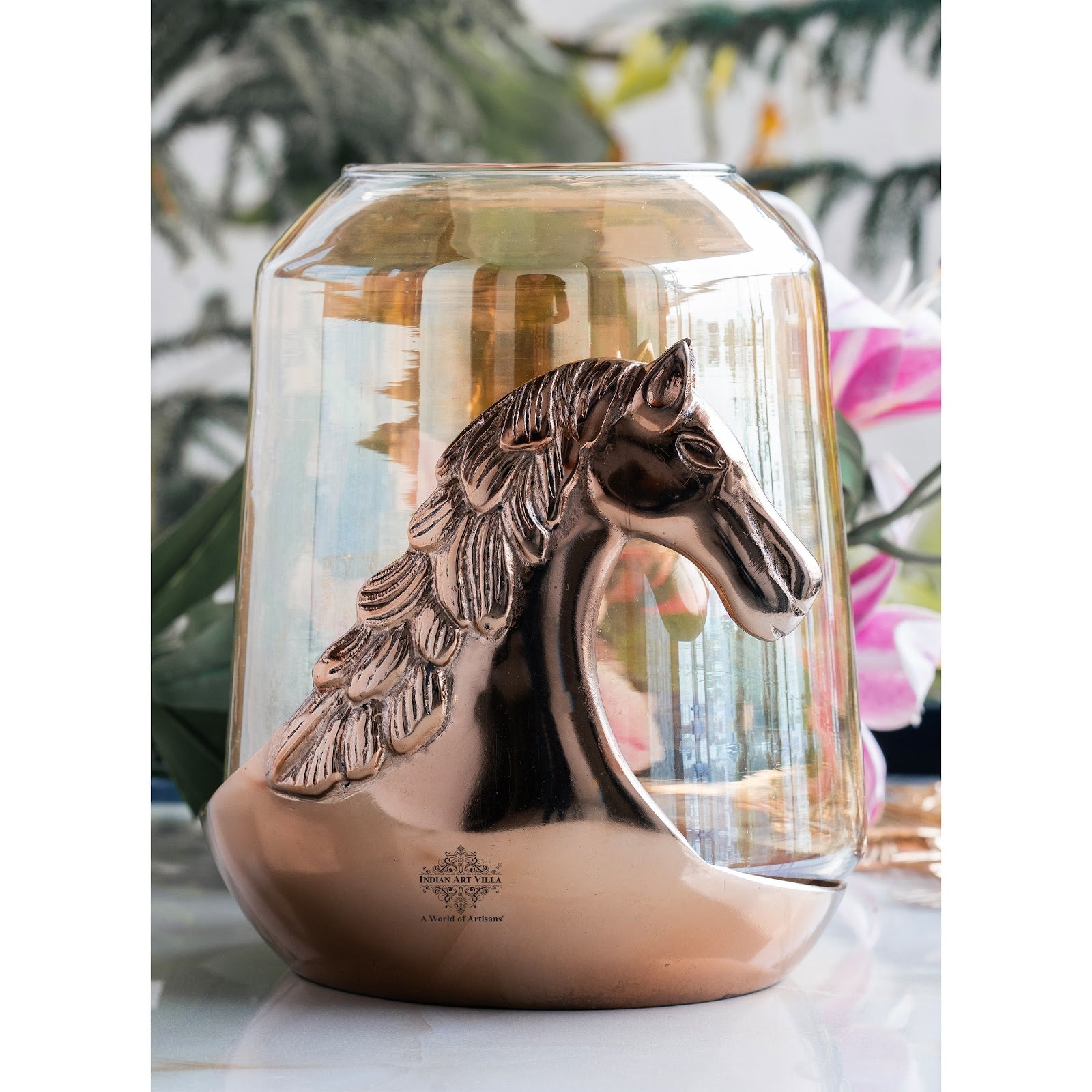 Horse Head Decorative Jar – Multi-Purpose Storage Jar, Candle Holder
