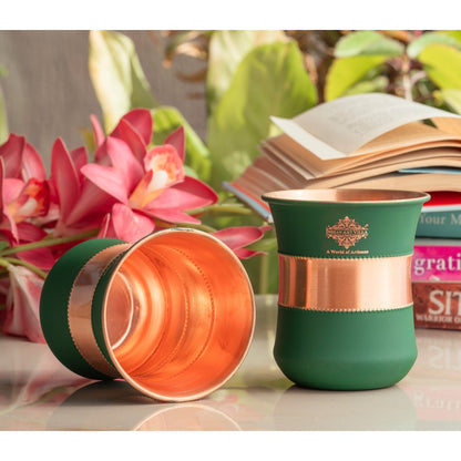 Pure Copper Half Silk Finish Glass – 300 ML