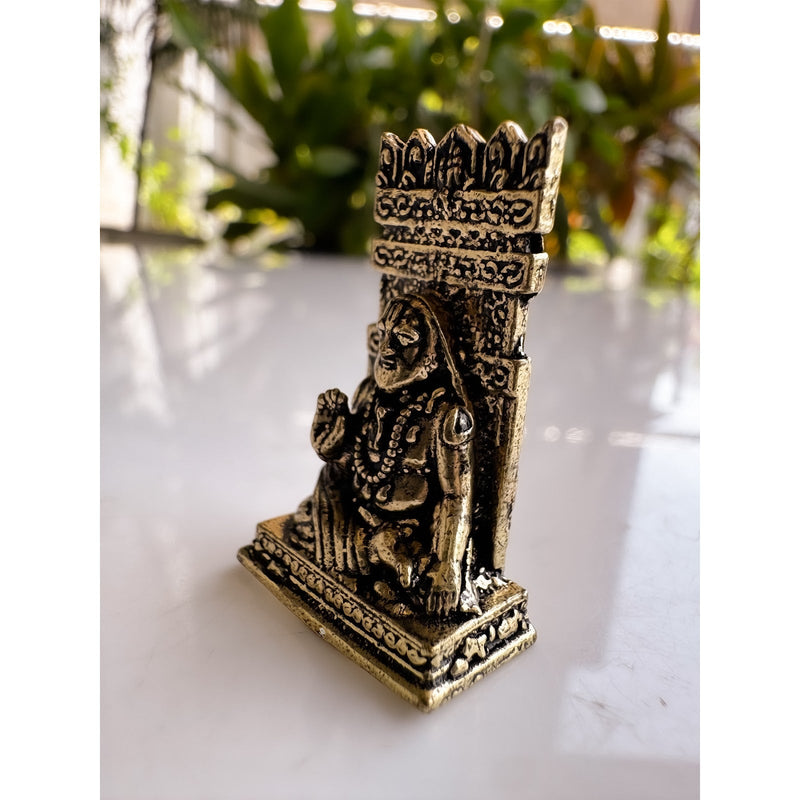 Pure Brass Miniature Raghavendra Swamy Ji Murti for Home Temple 3.10 CM