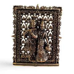 Pure Brass Miniature Radha Krishna Murti - 7.1 cm
