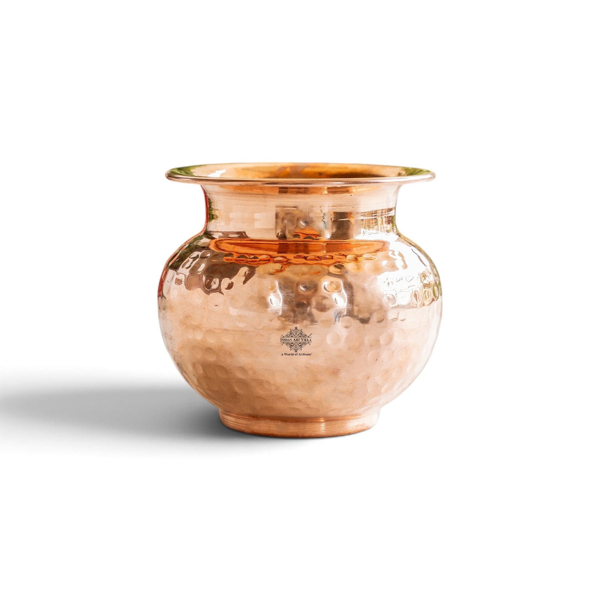 Pure Copper Hammered Lota for Pooja & Traditional Use - 430 ML