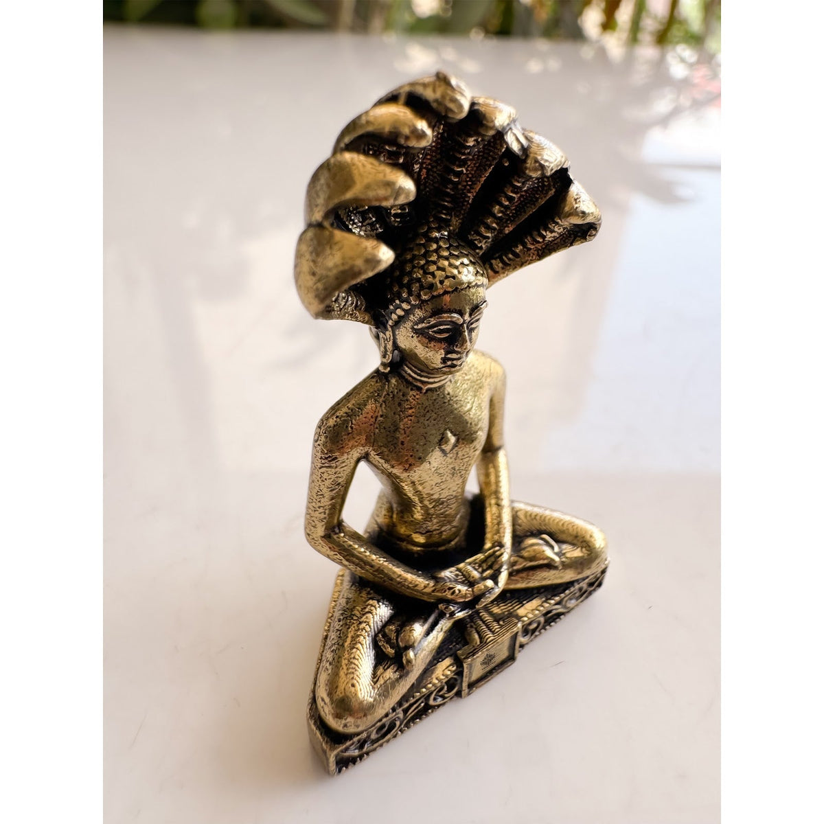 Pure Brass Miniature Parshvanath Ji Murti - 4 cm
