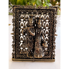 Pure Brass Miniature Radha Krishna Murti - 7.1 cm