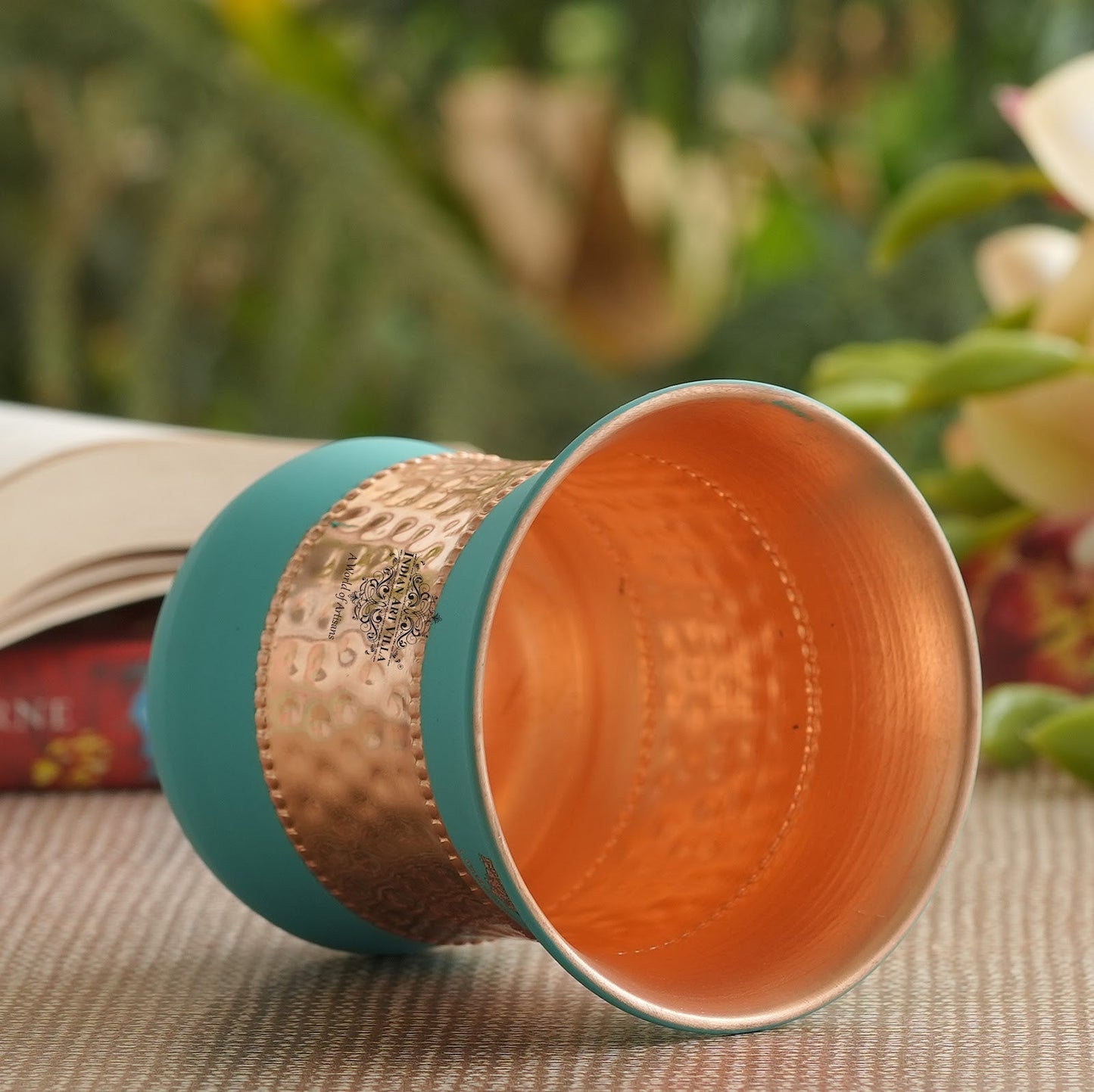 Pure Copper Half Silk Finish Glass – 300 ML