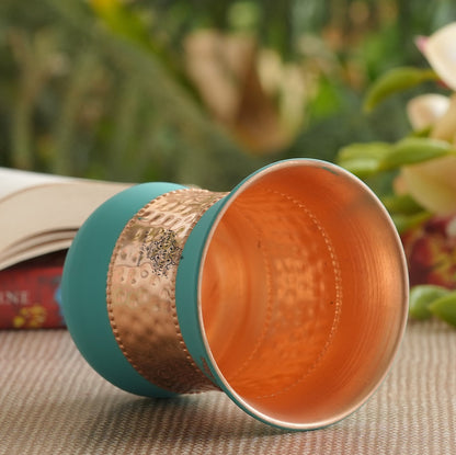 Pure Copper Half Silk Finish Glass – 300 ML