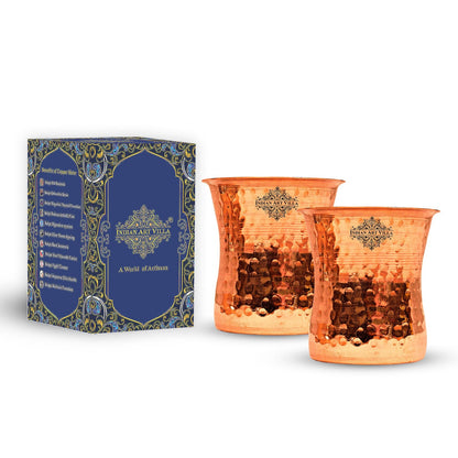 Pure Steel Copper Hammered Curved Glass