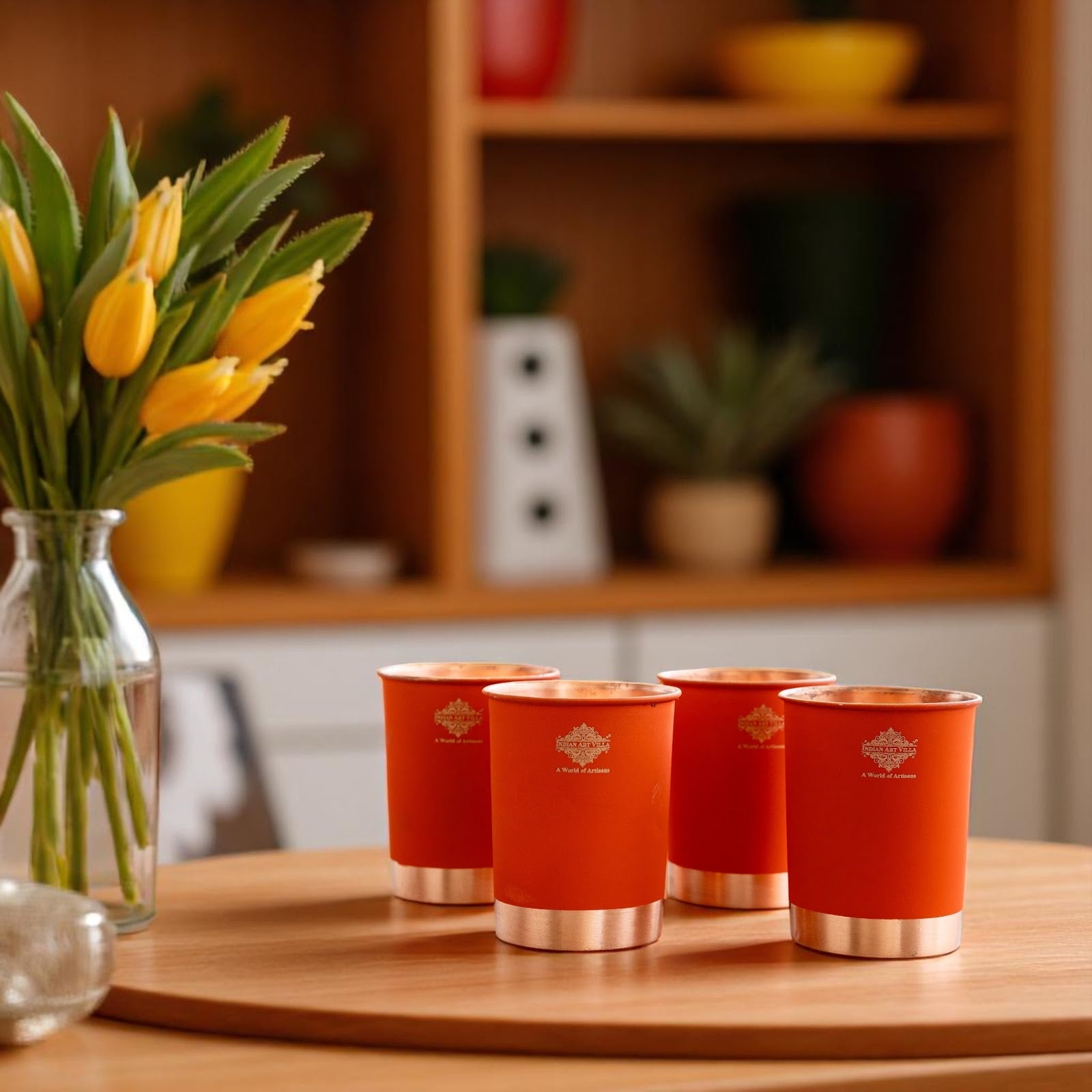 Premium Copper Glass in Ombre Silk Finish  - 275 ML