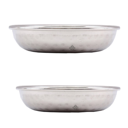Steel Hammered Design Serving Rice Sweets Dinnerware