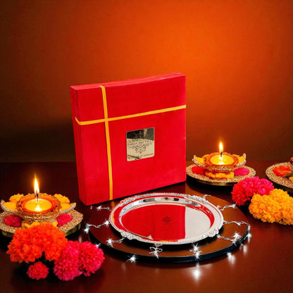 Silver Plated Plate with Plain Shine Quarter-8.5" Width