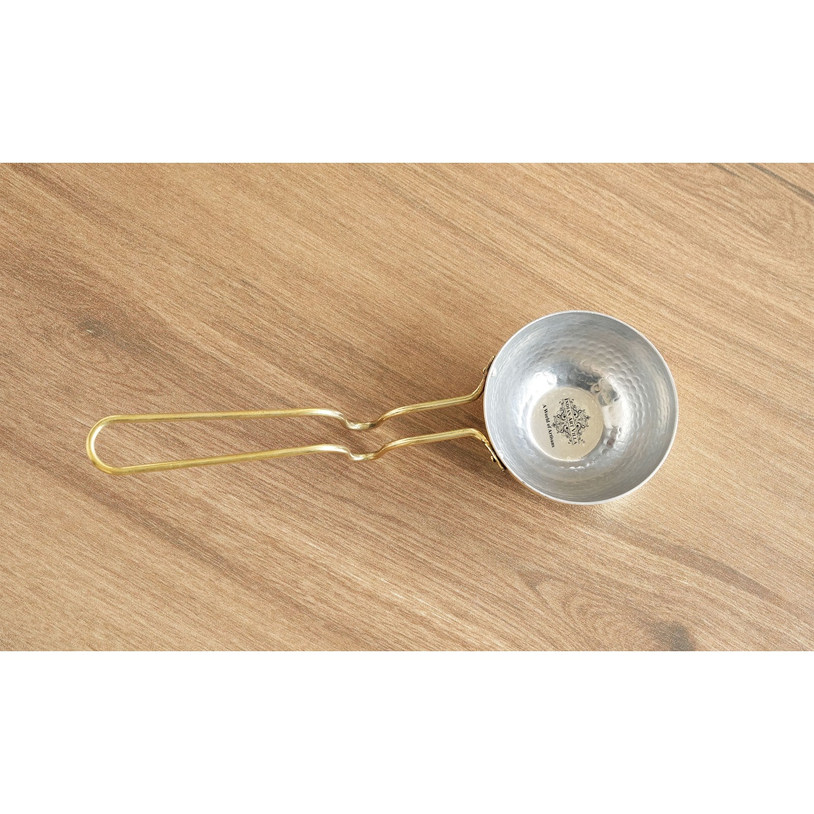 Pure Brass Tadka Pan With Long Handle - Traditional Cookware