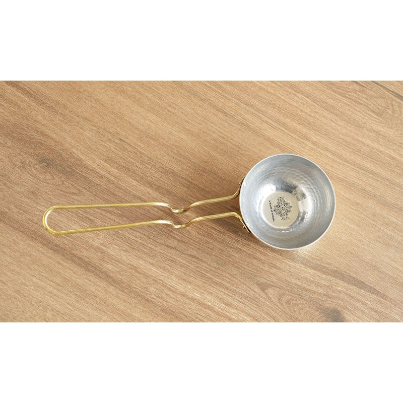 Pure Brass Tadka Pan With Long Handle - Traditional Cookware