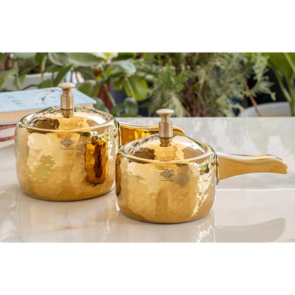 Stainless Steel Cooker With Hammered Design (Serving Only)