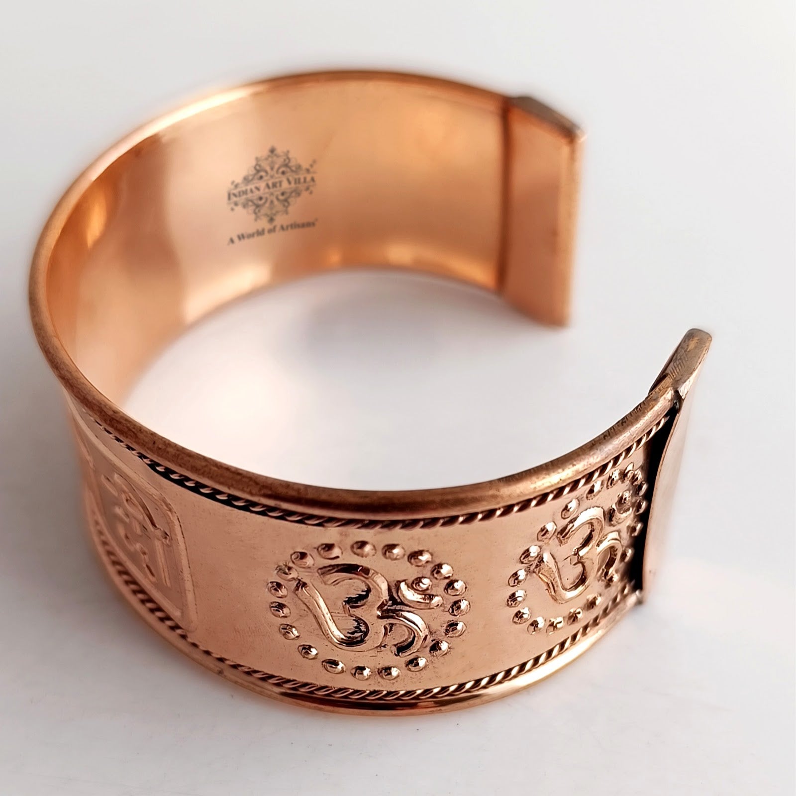 Pure Copper Jai Mata Di Bangle Handcrafted Spiritual Bracelet