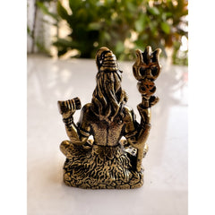 Pure Brass Miniature Shiv Ji Murti For Home Temple