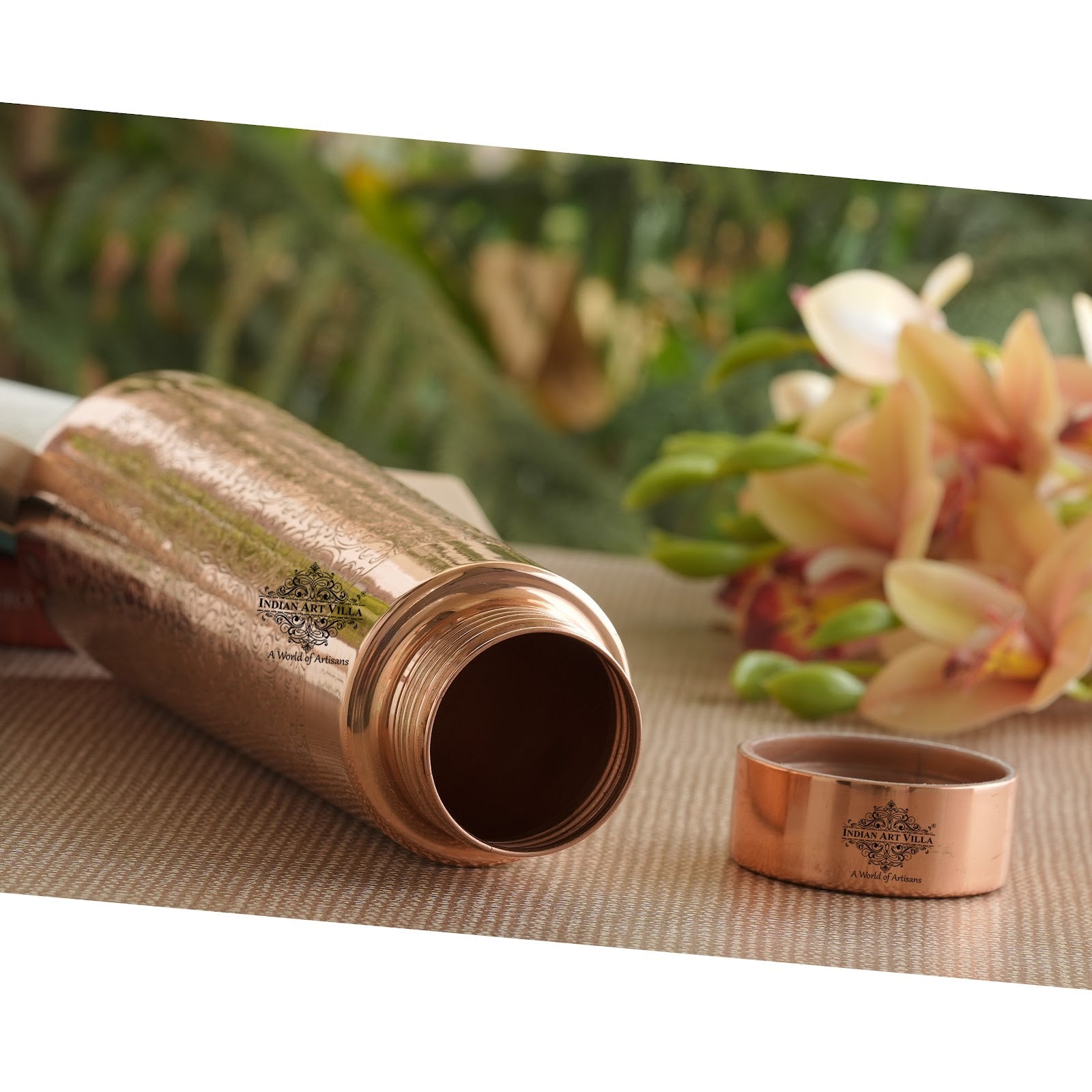 Pure Copper Water Bottle – Pyramid Shape, 900 ML