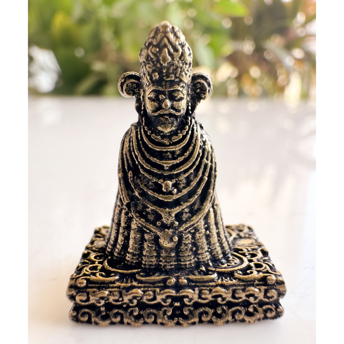 Pure Brass Miniature Khatu Shyam Ji Murti - 2.54 cm
