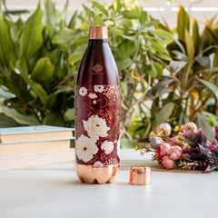 Copper Kalakriti Printed Floral Bottle-1080 ML