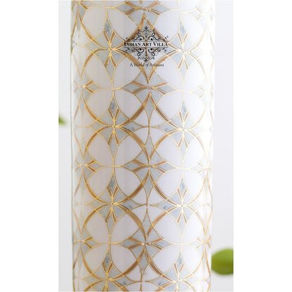 Pure Copper Water Bottle with Different Gold Print Designs, 900 ML