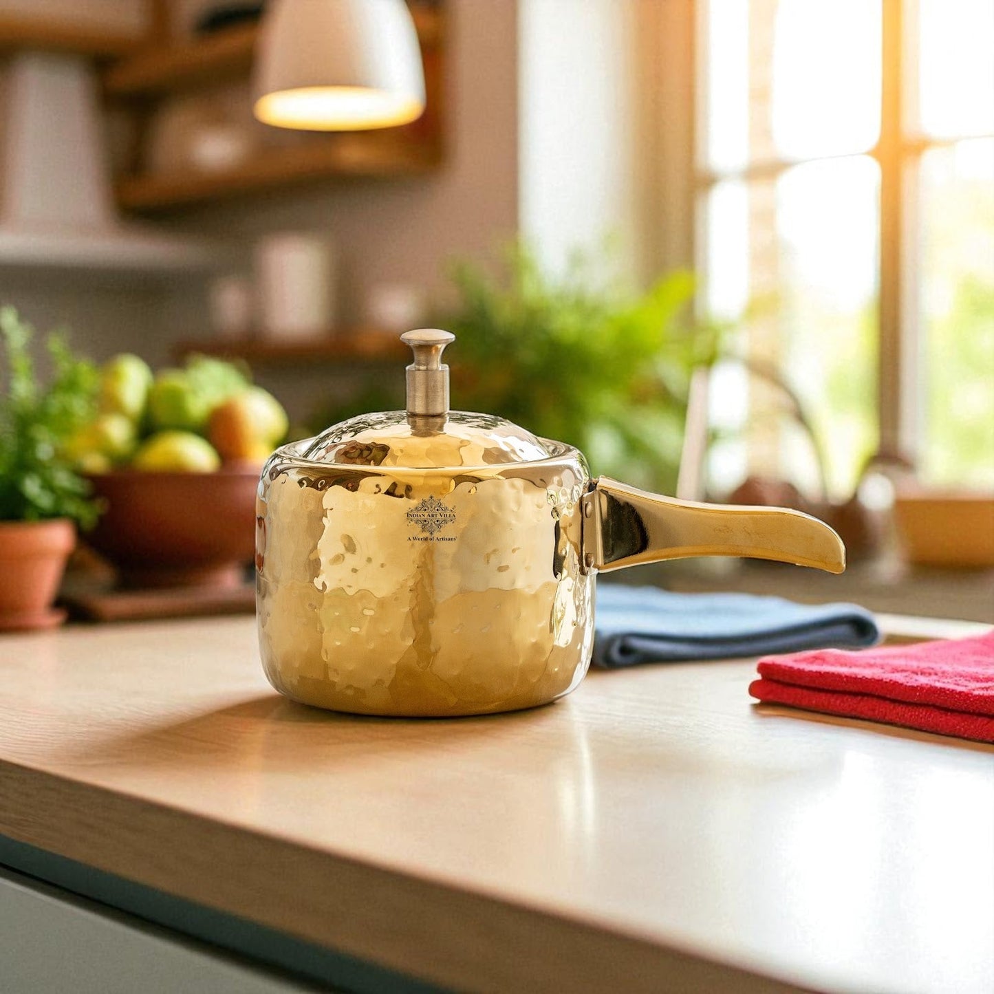 Stainless Steel Cooker With Hammered Design (Serving Only)