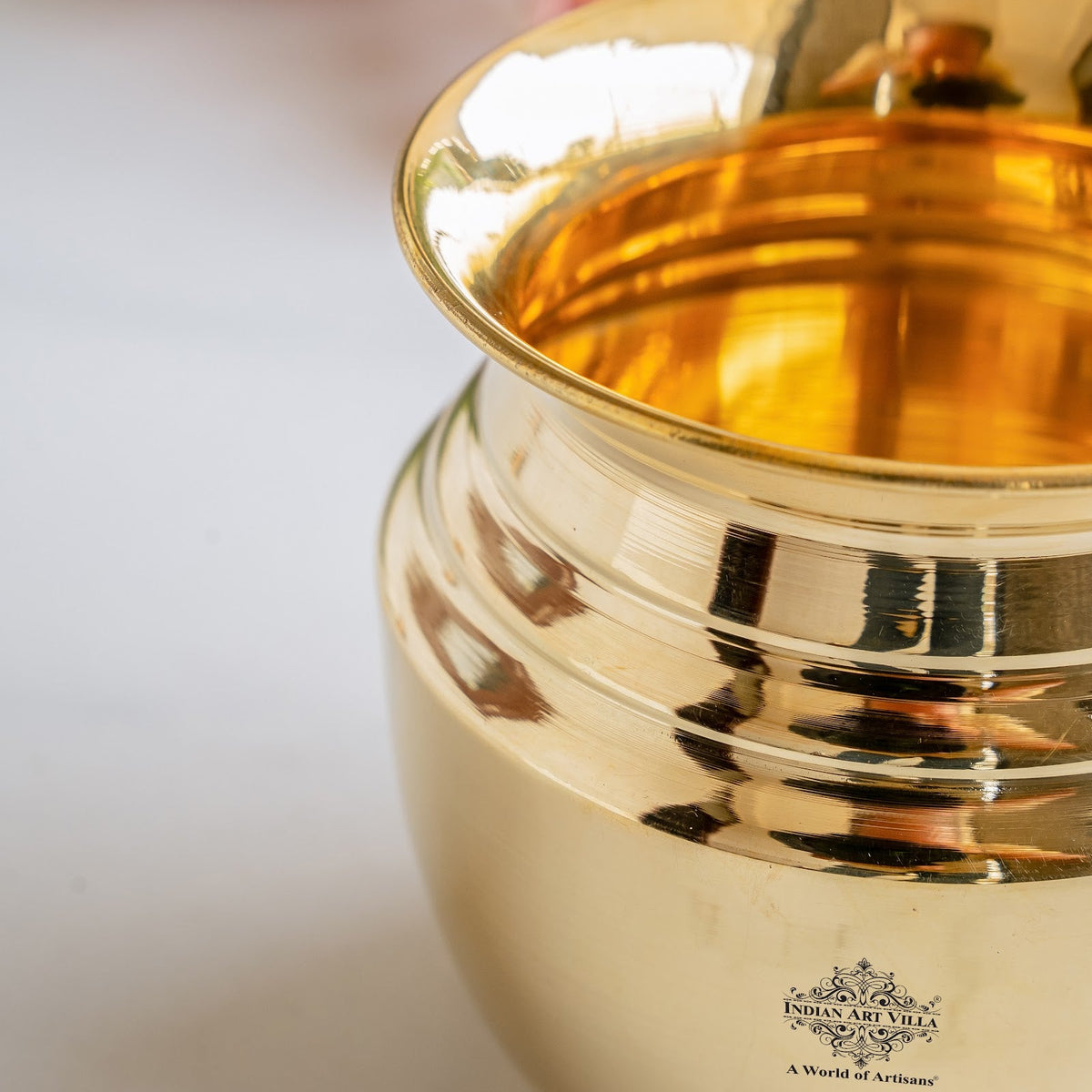 Traditional Brass Lota With Plain Design for Pooja & Home Use - 500 ML