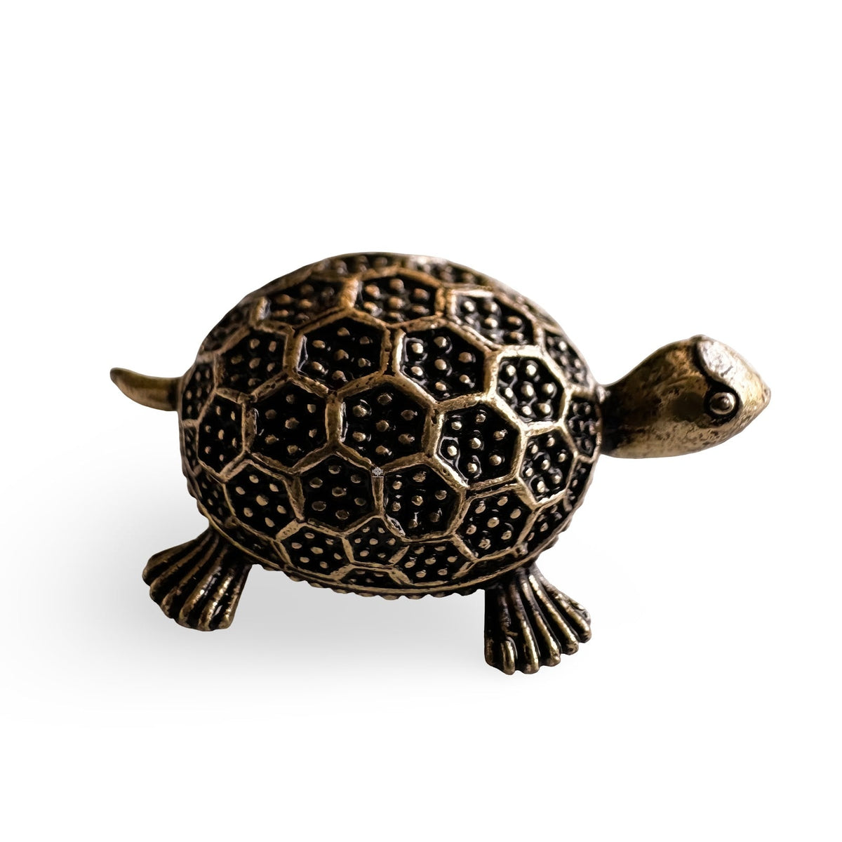 Pure Brass Miniature Turtoise Showpiece for Home Décor & Vastu - 1.02 cm