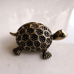 Pure Brass Miniature Turtoise Showpiece for Home Décor & Vastu - 1.02 cm