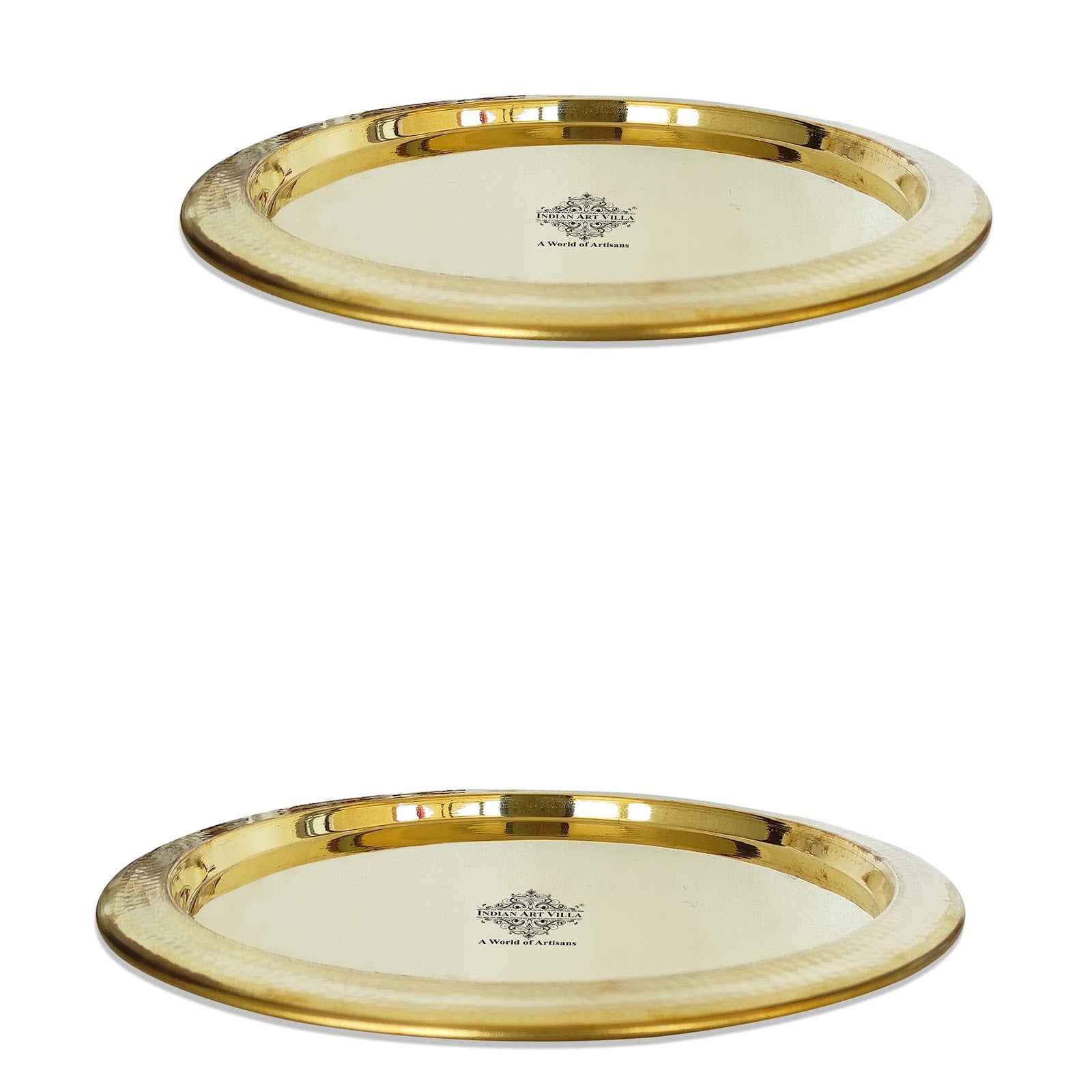 Handcrafted Pure Brass Serving Plate | Thali, Tableware, Serveware for Home, Hotel, Restaurant