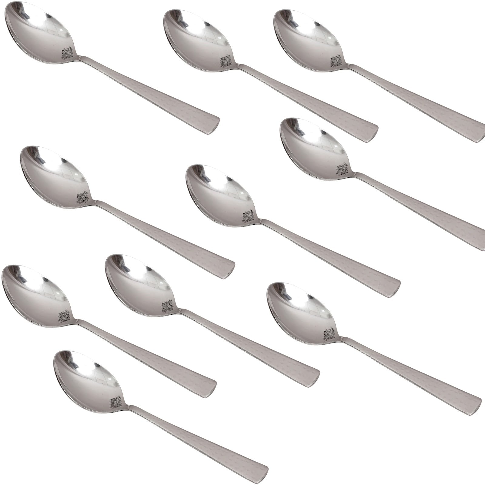Handmade Hammered Premium Quality Stainless Steel Baby Spoon Cutlery, Silver