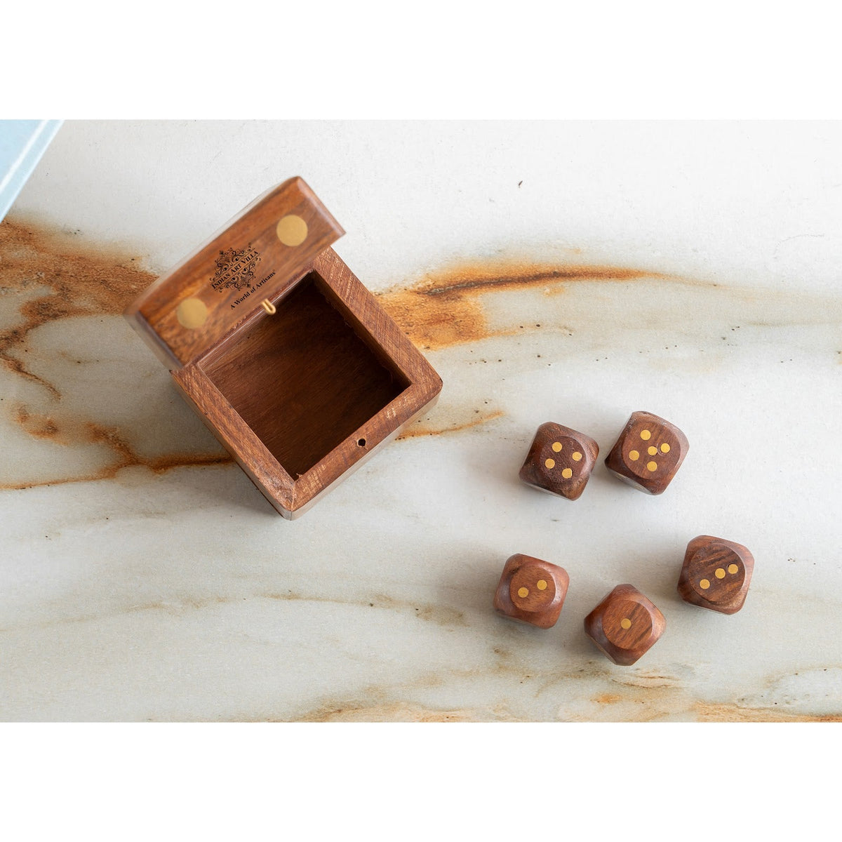 Wooden Dice Home Decor Showpiece | Handcrafted Decorative Accent