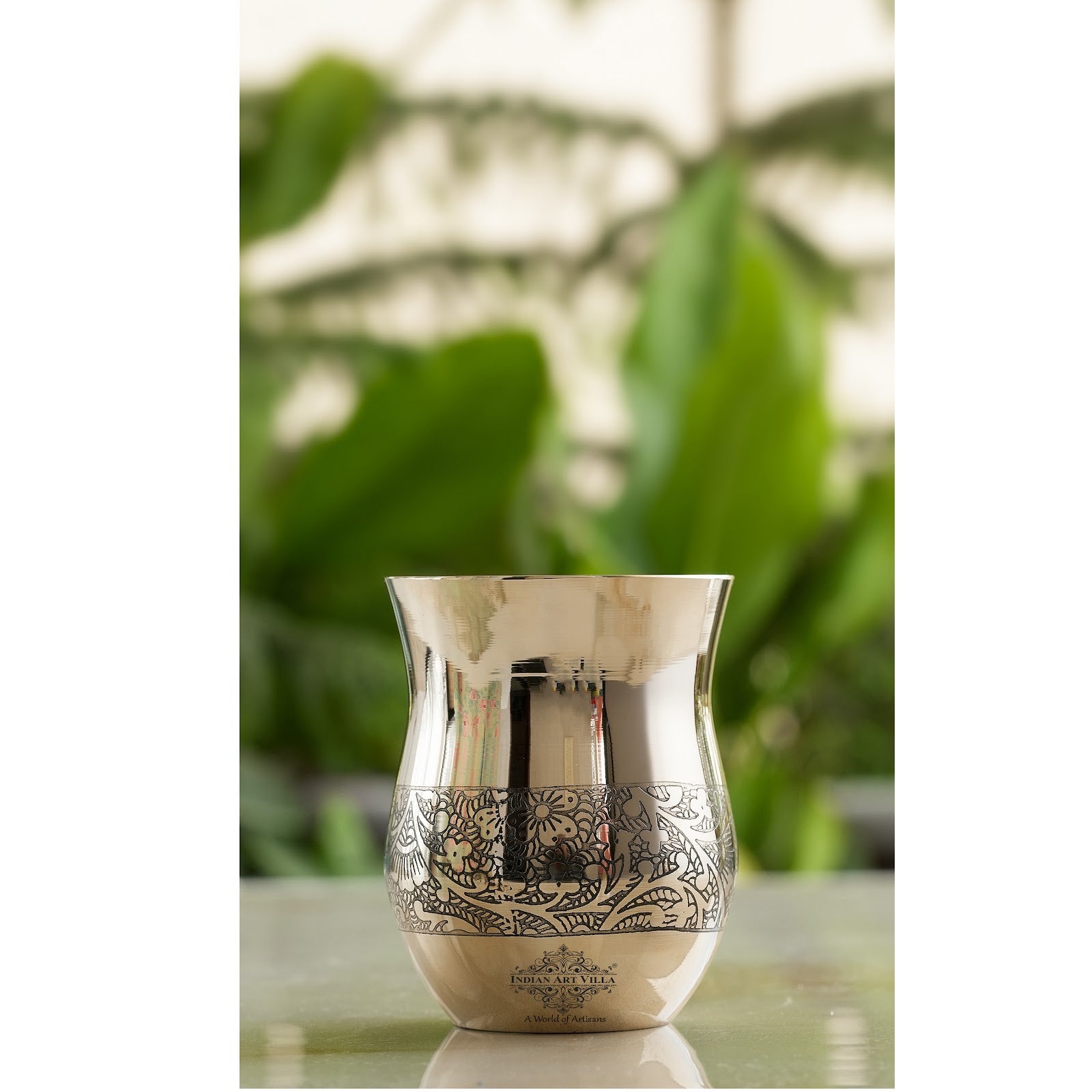 Pure Bronze Thali Set | 6 Pieces Dinner Set With Embossed Design