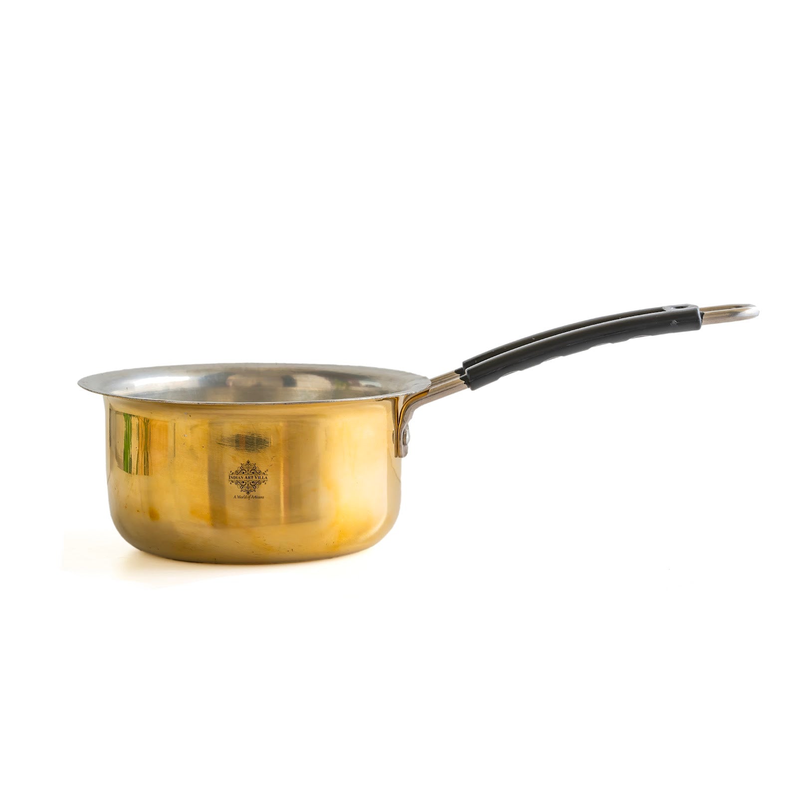 Brass Patila with Tin Lining and Handle for Healthy Cooking