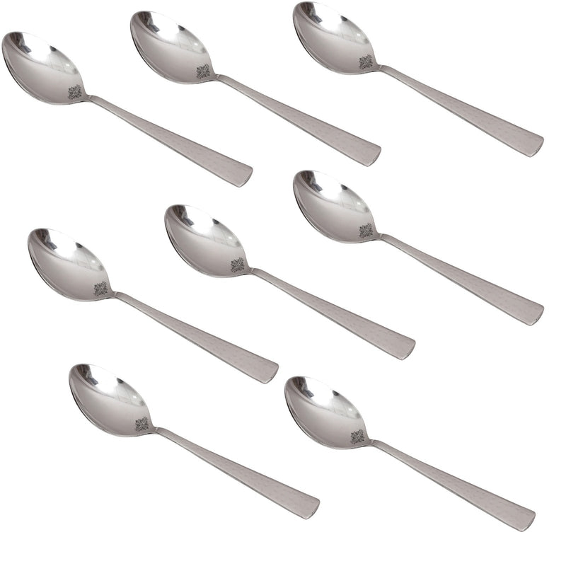 Handmade Hammered Premium Quality Stainless Steel Baby Spoon Cutlery, Silver